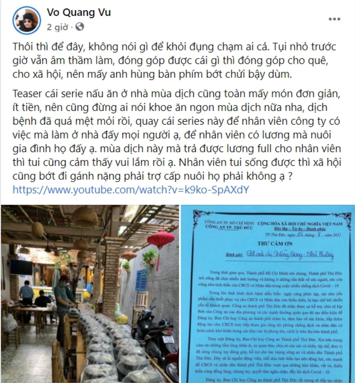 Phía Trường Giang lên tiếng vì bị chỉ trích không làm từ thiện mùa dịch: Ủng hộ cả trăm triệu vẫn bị mắng Ảnh 3