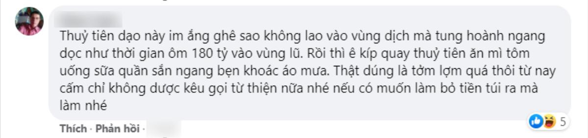 Thủy Tiên bị netizen chất vấn sao không vào vùng dịch làm từ thiện như đợt lũ lụt Ảnh 2