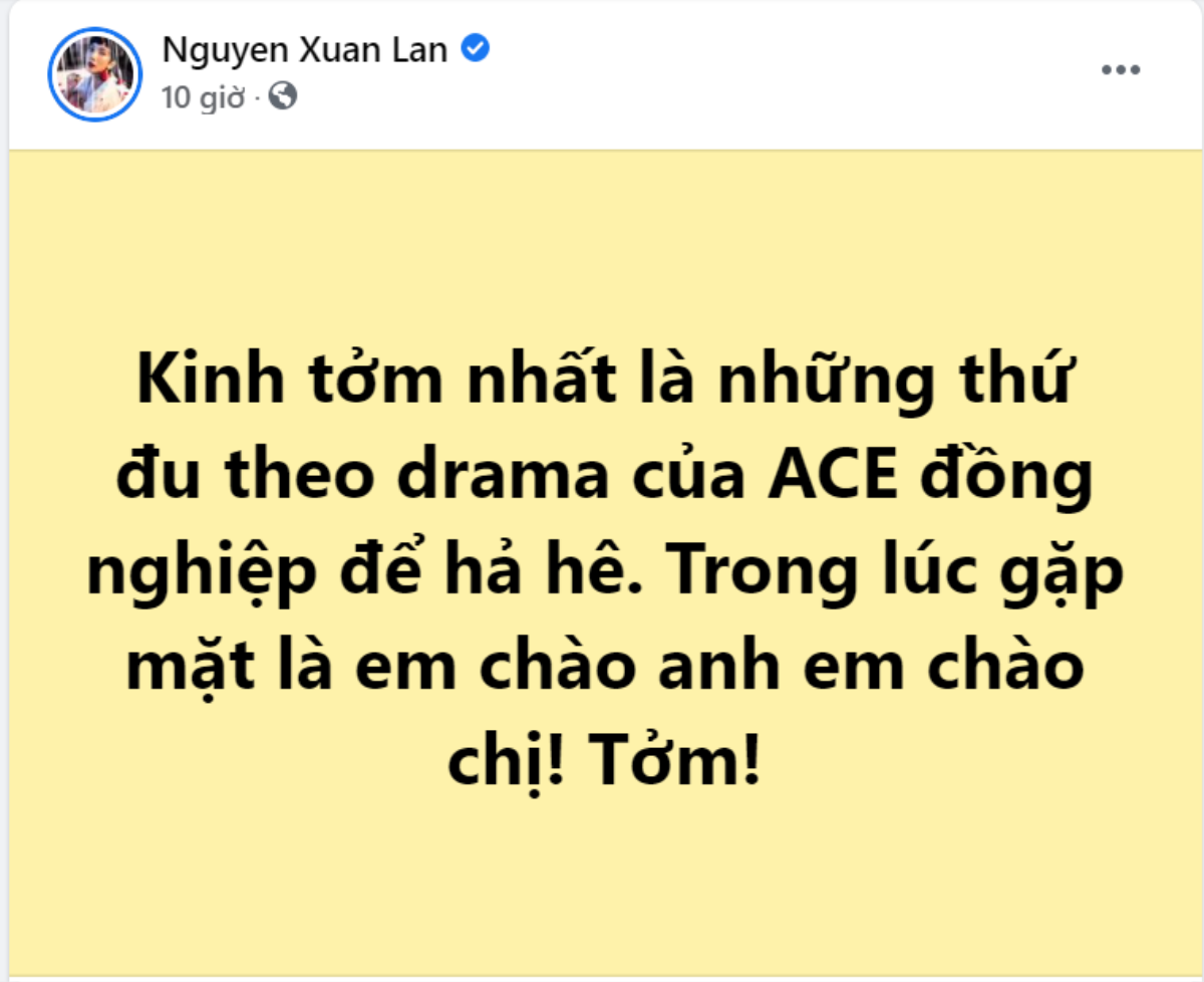 Xuân Lan, Lệ Quyên mỉa mai 'ai đó' giữa 'bão drama' ngập tràn Vbiz Ảnh 1