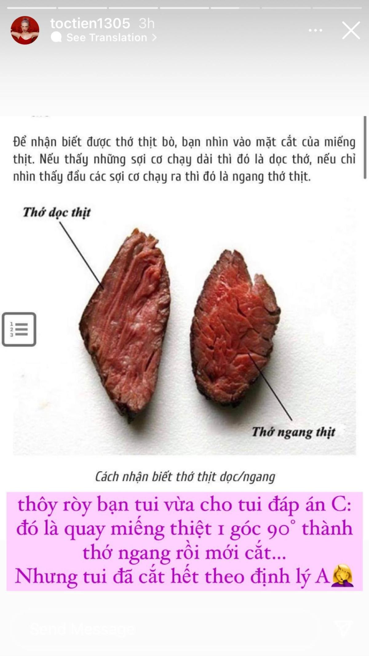 Tóc Tiên mách cách làm và thái thịt phở bò hoàn hảo nhất, không phải ai cũng biết Ảnh 5