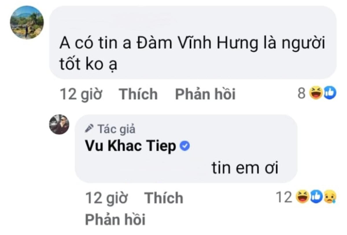 Vũ Khắc Tiệp trả lời thế nào khi bị hỏi: 'Có tin Đàm Vĩnh Hưng là người tốt không?' Ảnh 2