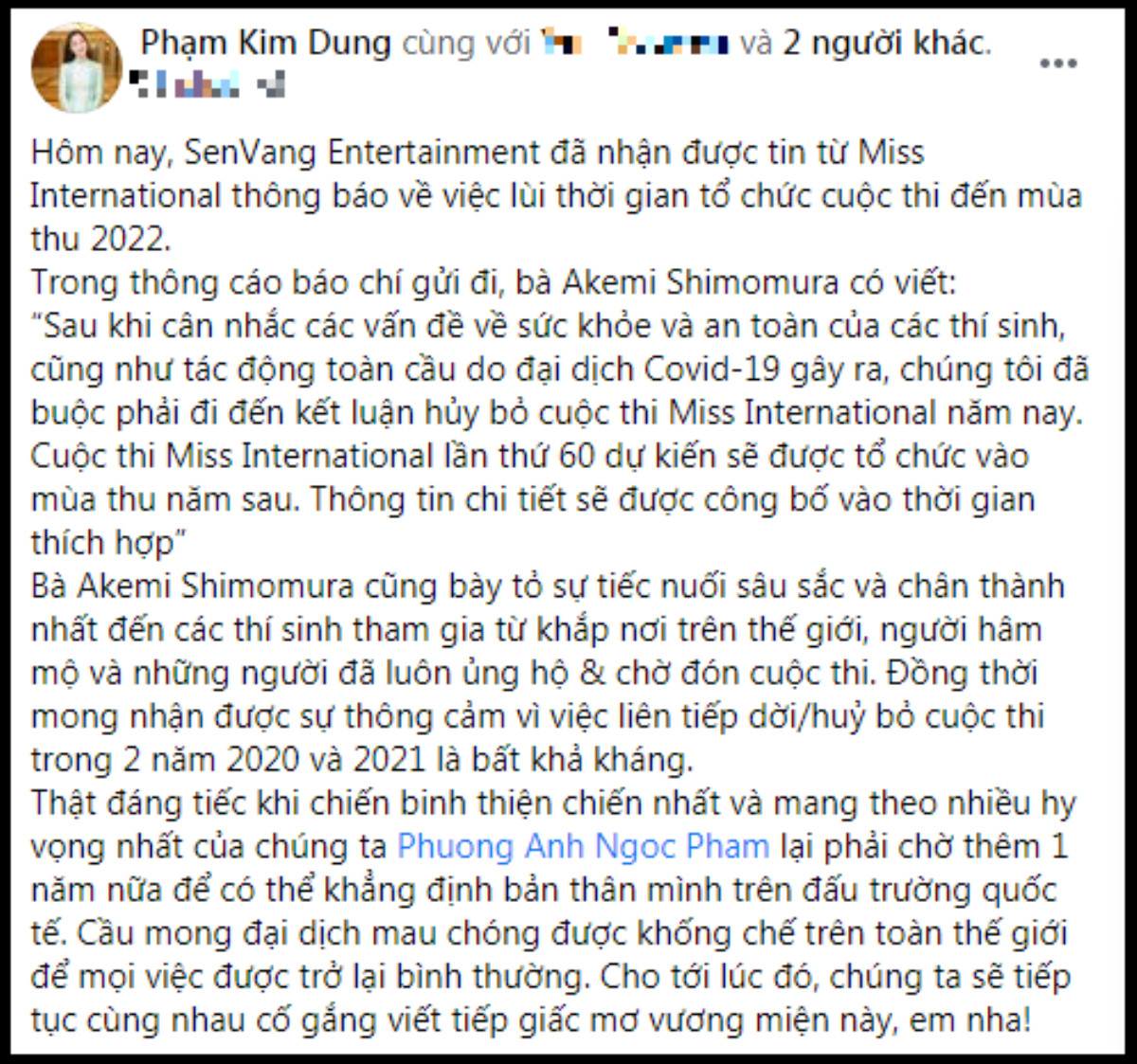 Miss International lùi lịch thi: Á hậu Phương Anh liệu còn cơ hội chinh chiến? Ảnh 1