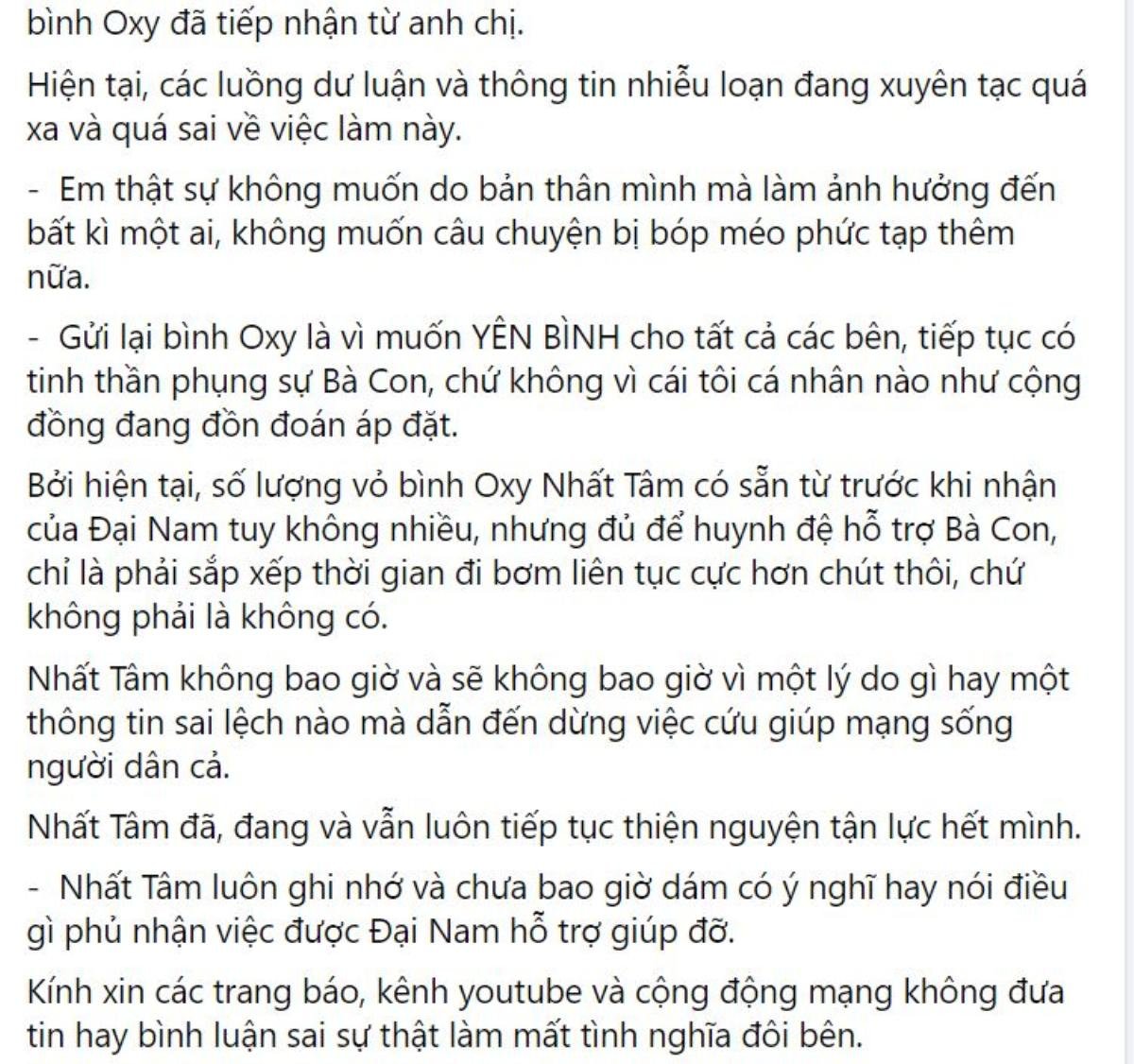 Giữa lùm xùm xin Oxy, trưởng nhóm Nhất Tâm tiếp tục gửi tâm thư 'không muốn mất tình nghĩa đôi bên' Ảnh 4