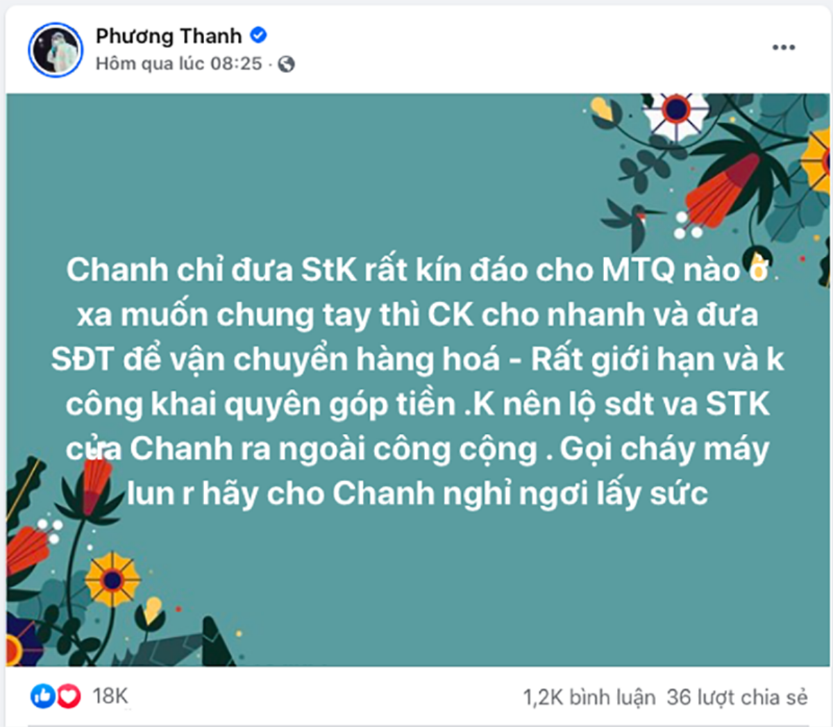 Giữa lùm xùm nghệ sĩ làm từ thiện, Phương Thanh chủ động sao kê khiến netizen tâm phục khẩu phục Ảnh 3