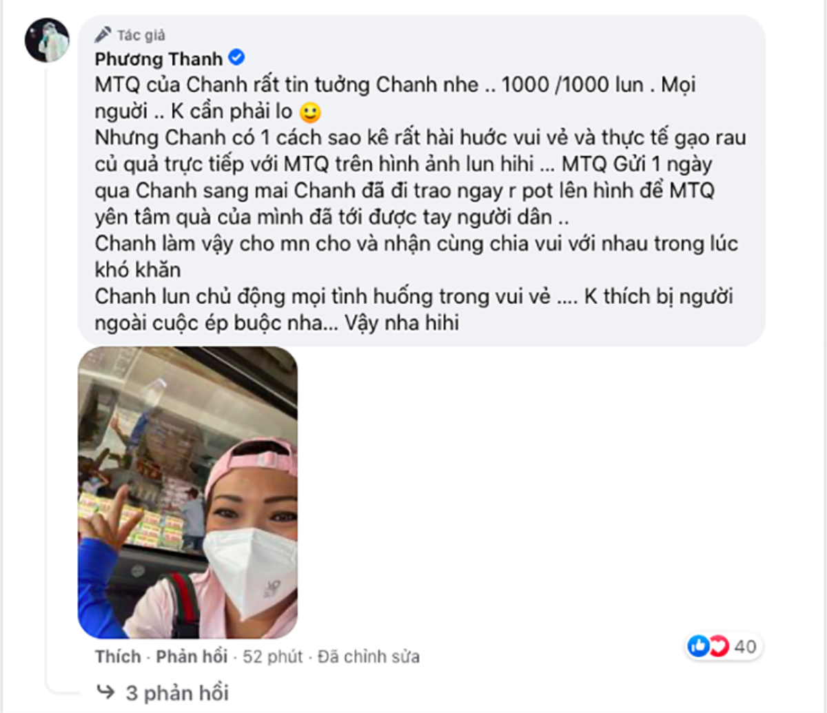 Giữa lùm xùm nghệ sĩ làm từ thiện, Phương Thanh chủ động sao kê khiến netizen tâm phục khẩu phục Ảnh 4