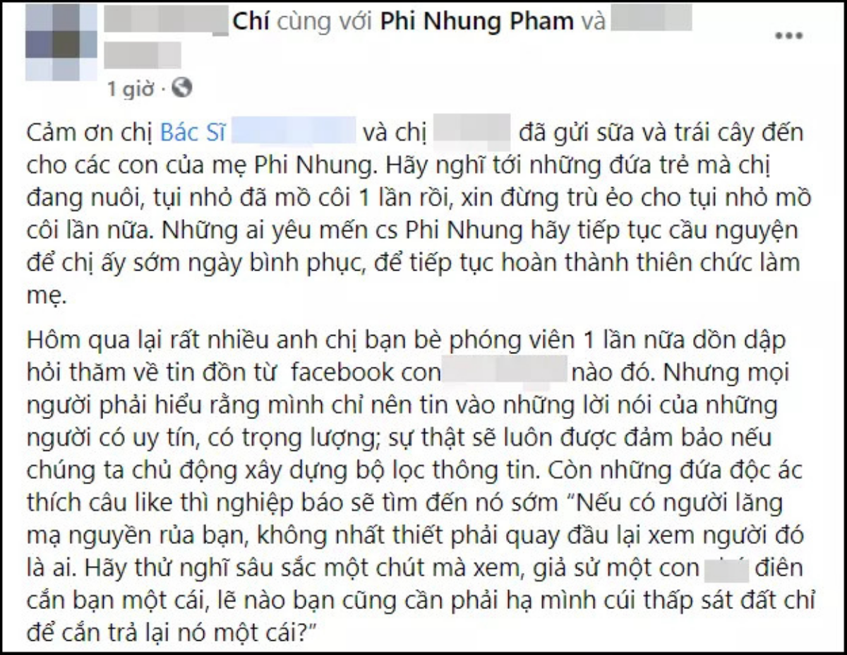 Netizen lại đồn Phi Nhung không qua khỏi, quản lý lên tiếng: 'Xin đừng trù ẻo cho tụi nhỏ mồ côi lần nữa' Ảnh 2