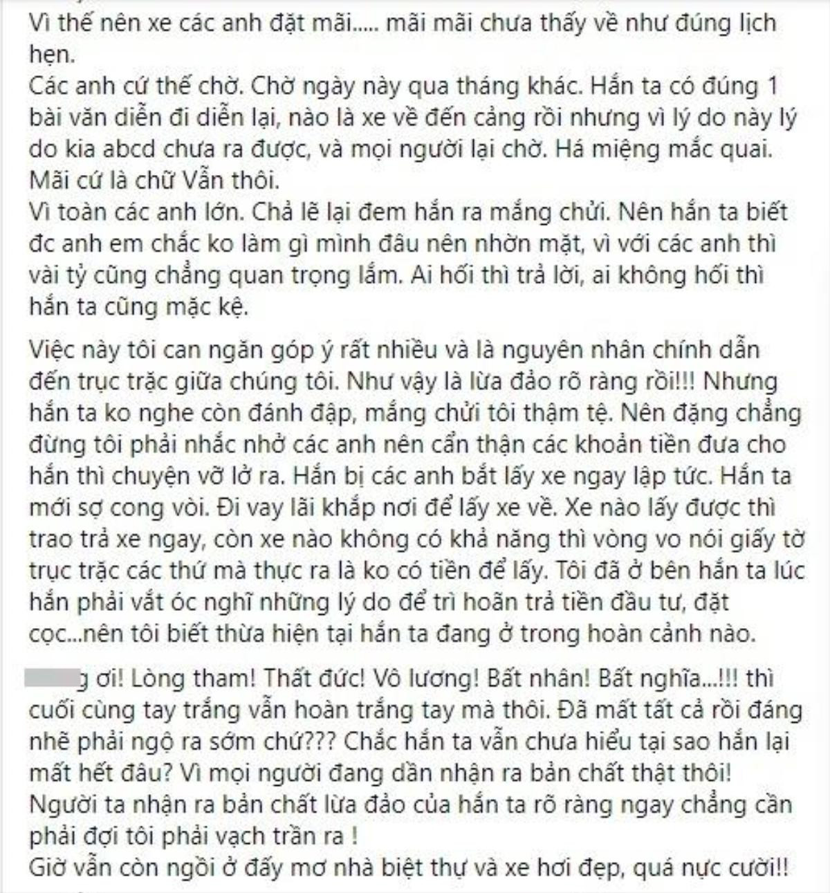 Quế Vân tiếp tục công kích bạn trai cũ: 'Được cái mã ở bên Dubai buôn xe' Ảnh 3