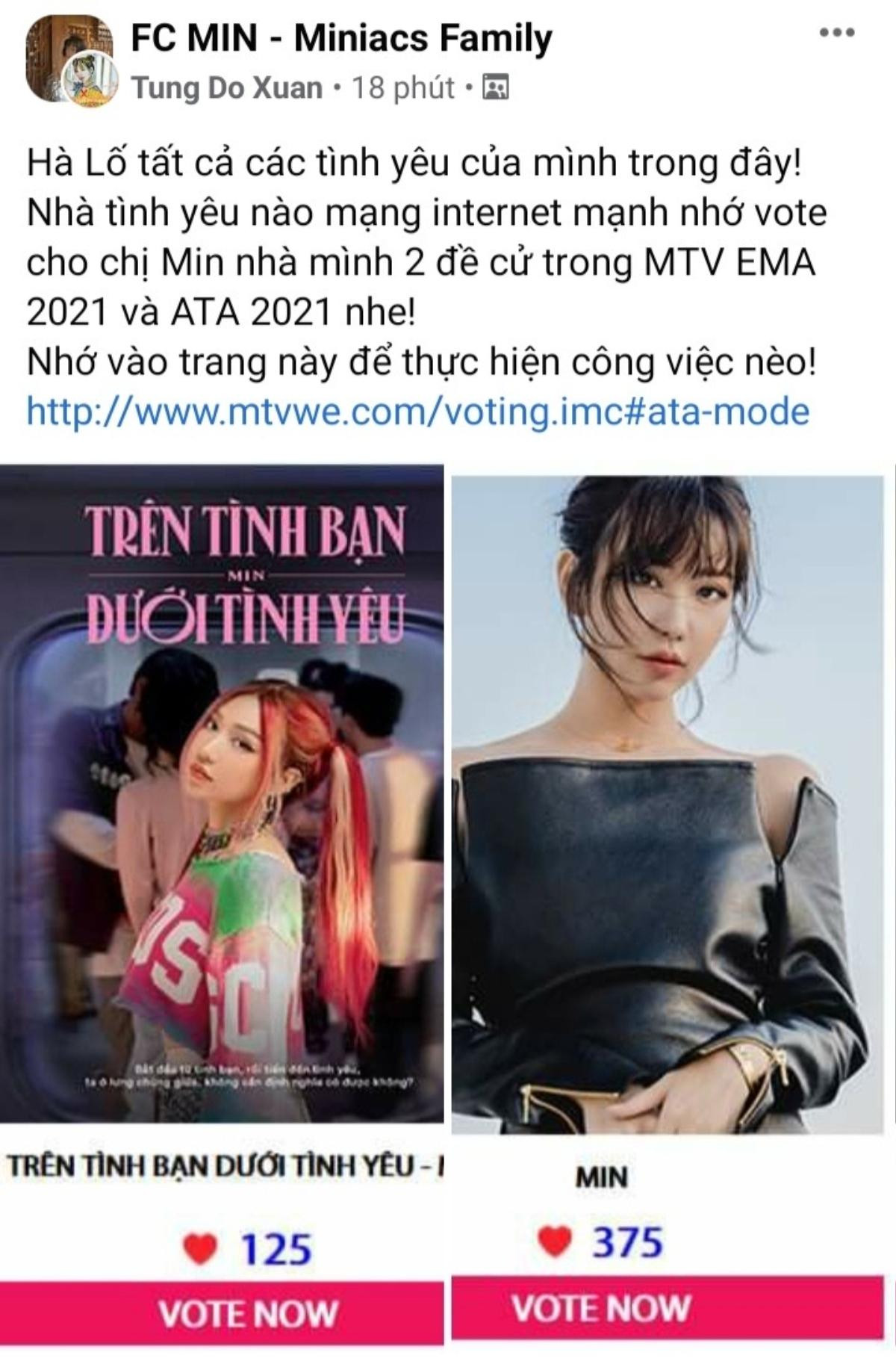 Cổng bình chọn MTV Fan Choice vừa mở, dân tình đã kêu gọi vote 