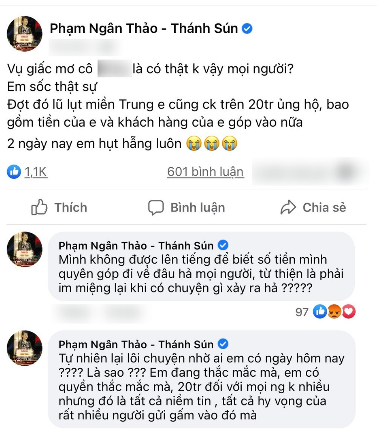 Cô gái từng khiến Trấn Thành cười nghiêng ngả bị chỉ trích vì phát ngôn về số tiền từ thiện của Thủy Tiên Ảnh 2