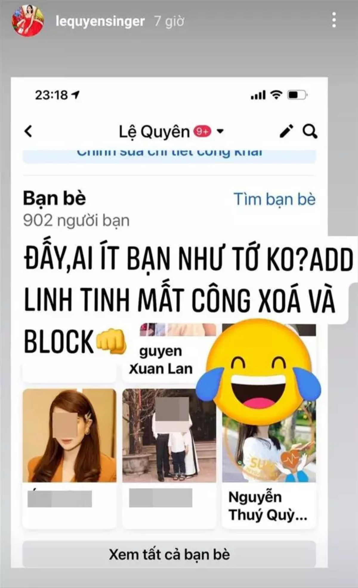 Lệ Quyên bất ngờ đăng đàn 'thanh lọc' Facebook, 'tiễn vong' cho sạch nhà sạch cửa Ảnh 3