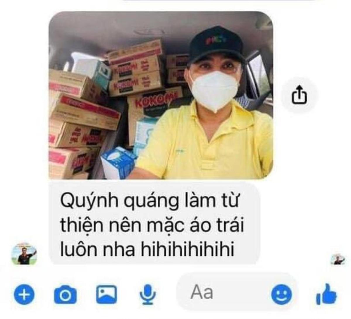 MC Quyền Linh vội đi làm từ thiện đến mức mặc áo trái vậy mà ai cũng thả tim khen đẹp Ảnh 2