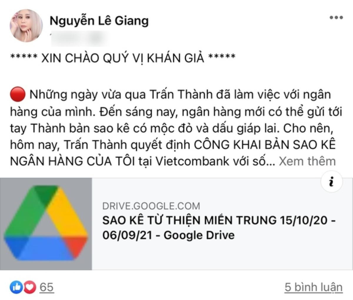 Giữa lùm xùm 'sao kê' của Trấn Thành, 'chị em thân thiết' Lê Giang ở đâu và làm gì? Ảnh 5