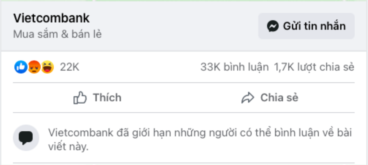 Trấn Thành tung 1000 tờ sao kê, Fanpage Vietcombank bị 'tấn công' phải khoá bình luận, nhận 'bão' 1 sao Ảnh 3