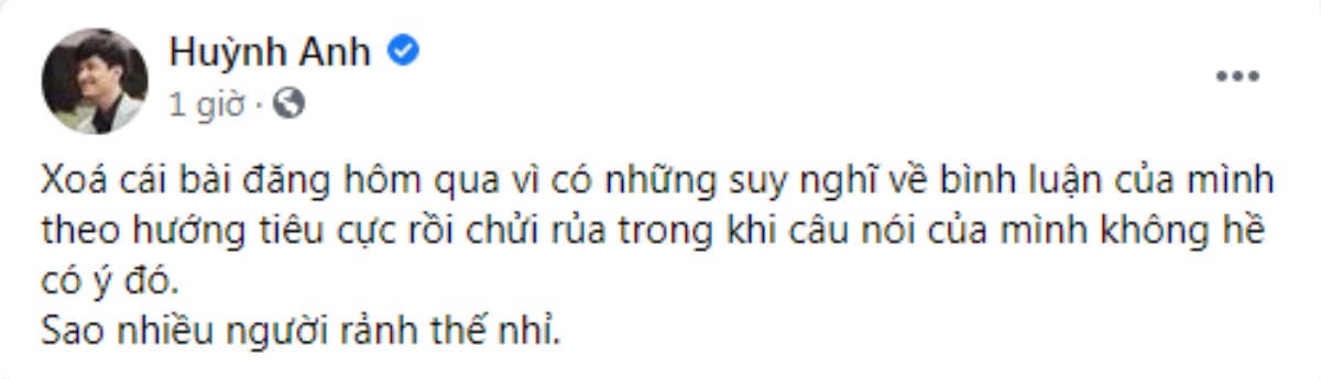 Huỳnh Anh lên tiếng khi bị chỉ trích ứng xử kém duyên với người yêu cũ Ảnh 3