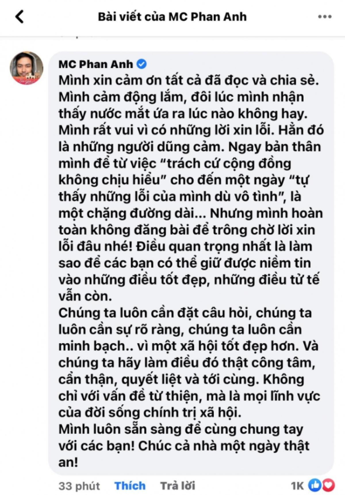 MC Phan Anh 'ứa nước mắt' vì nhận được điều này sau khi công khai sao kê hơn 24 tỷ đồng tiền từ thiện Ảnh 5