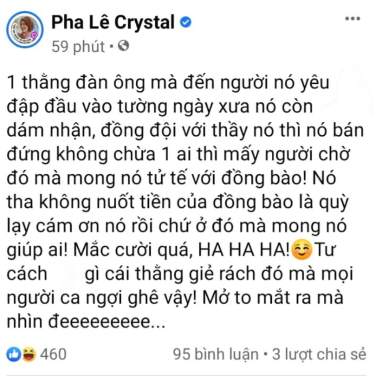 Bạn gái cũ của Công Vinh lên tiếng gay gắt: 'Nó không nuốt tiền của đồng bào là quỳ lạy cảm ơn rồi' Ảnh 1