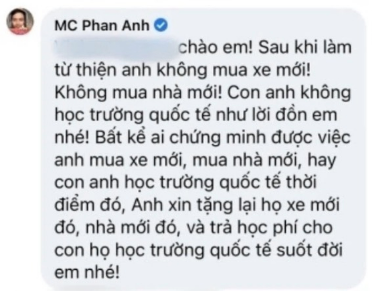 Bị 'tố' ăn chặn tiền từ thiện để mua nhà mới, xe sang, cho con đi du học, MC Phan Anh nói gì? Ảnh 4