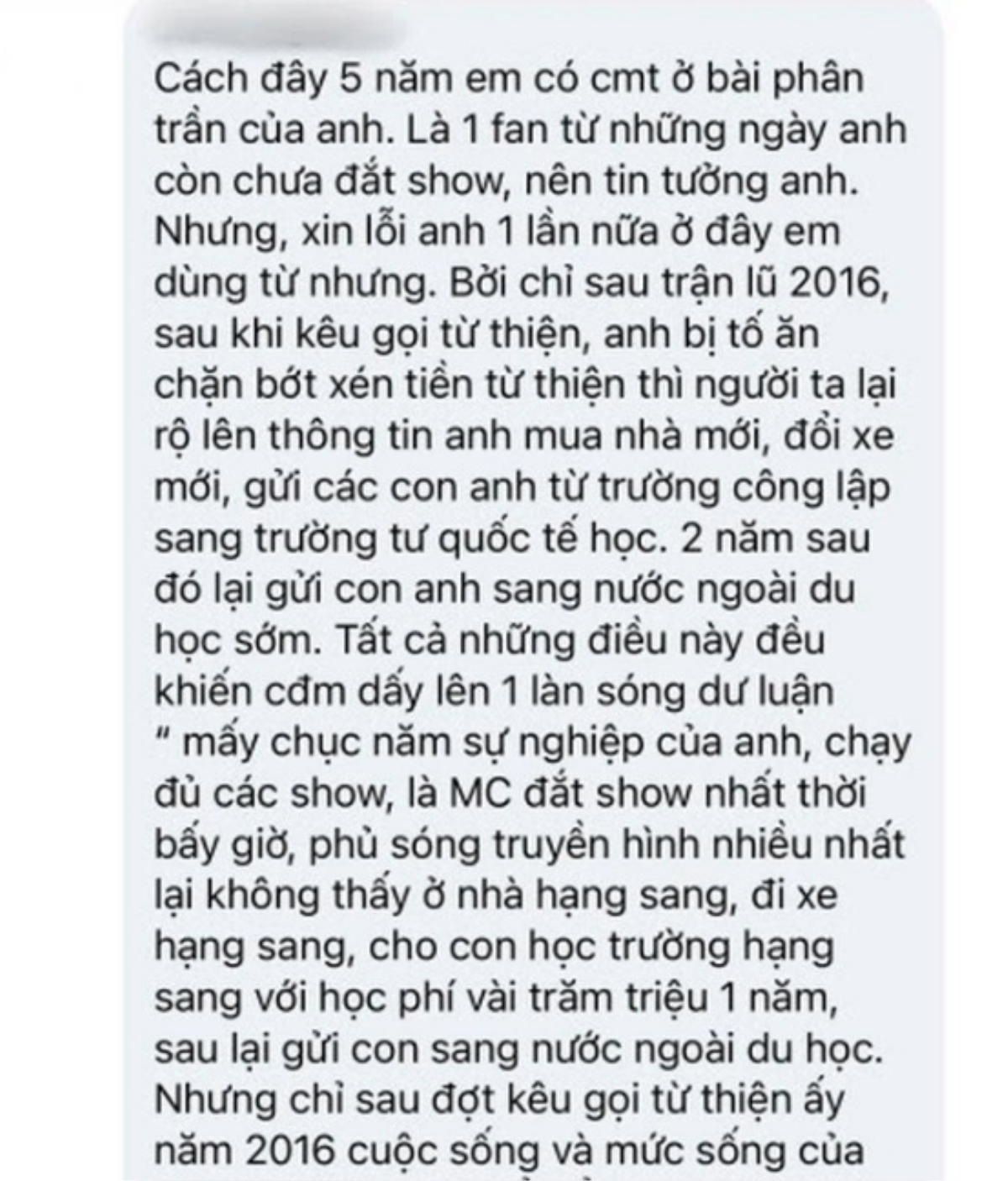 Bị 'tố' ăn chặn tiền từ thiện để mua nhà mới, xe sang, cho con đi du học, MC Phan Anh nói gì? Ảnh 2