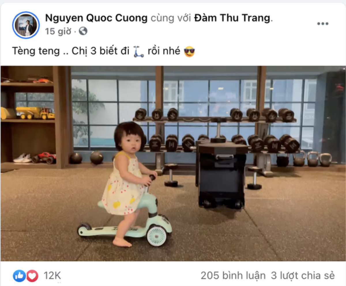 Khoe con gái biết đi xe, Cường Đô La vô tình tiết lộ thời điểm đón thêm thành viên mới Ảnh 1