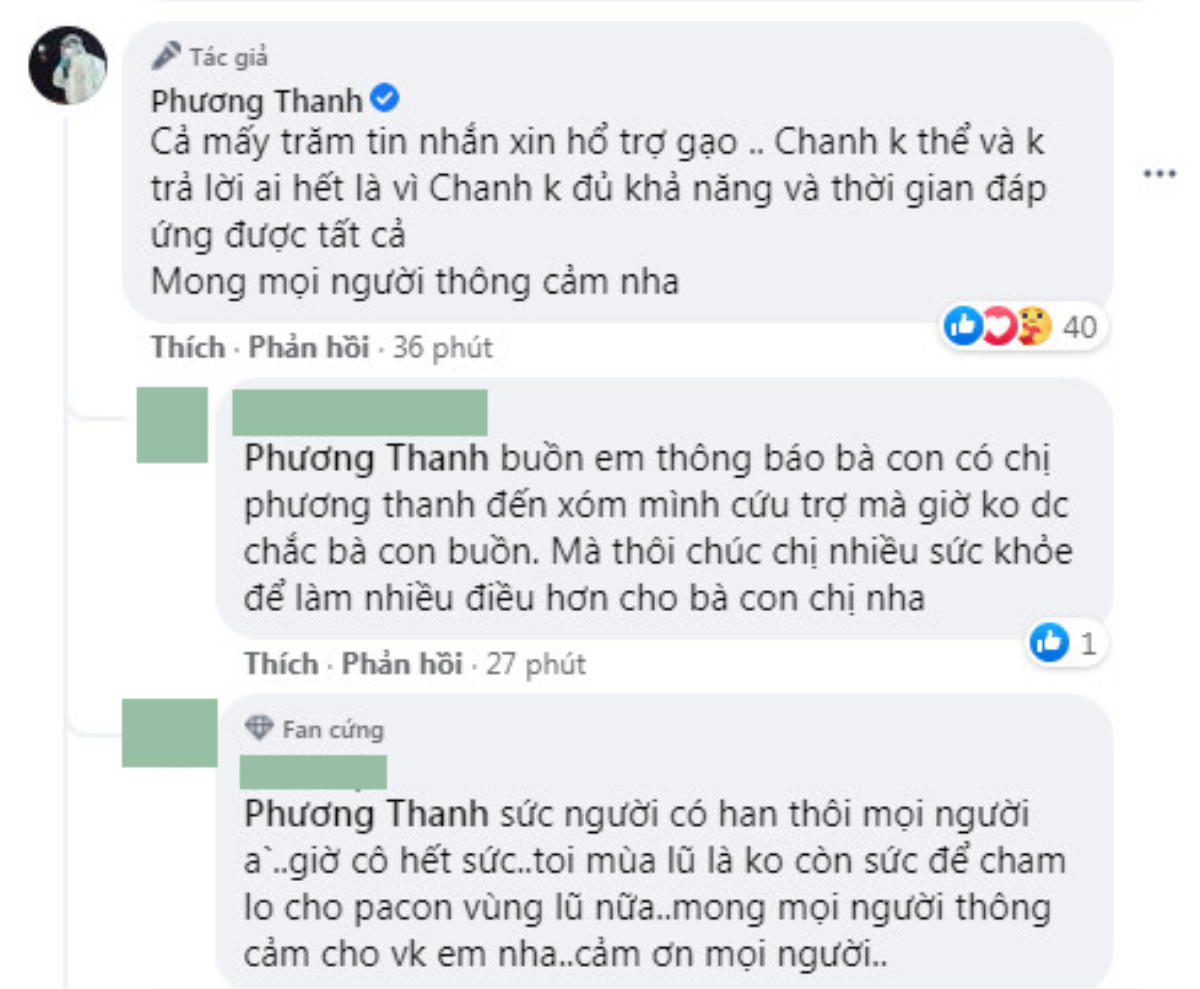 Phương Thanh thông báo ngưng phát gạo vì tin nhắn xin hỗ trợ quá nhiều Ảnh 4