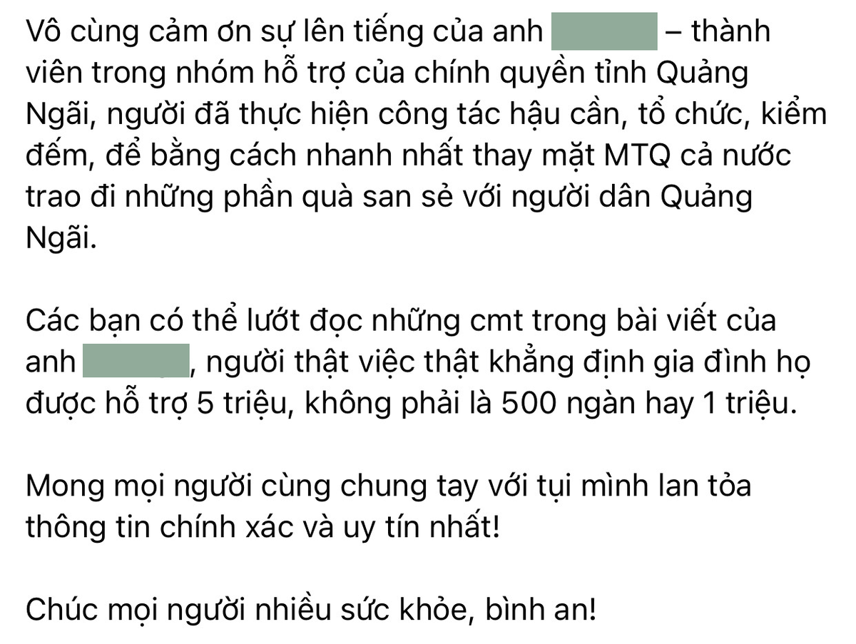 Phía Thủy Tiên lên tiếng về đoạn clip 'mập mờ số tiền từ thiện' ở Quảng Ngãi Ảnh 3