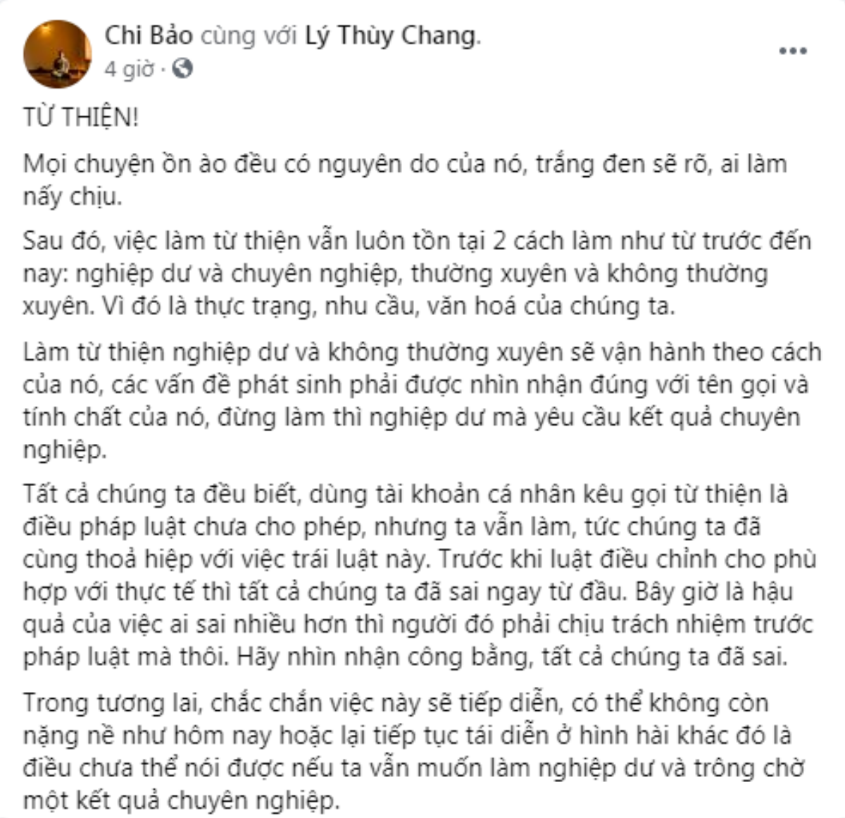 MC Phan Anh - Chi Bảo tranh cãi quan điểm từ thiện: 'Dùng tài khoản cá nhân để kêu gọi là trái luật' Ảnh 7