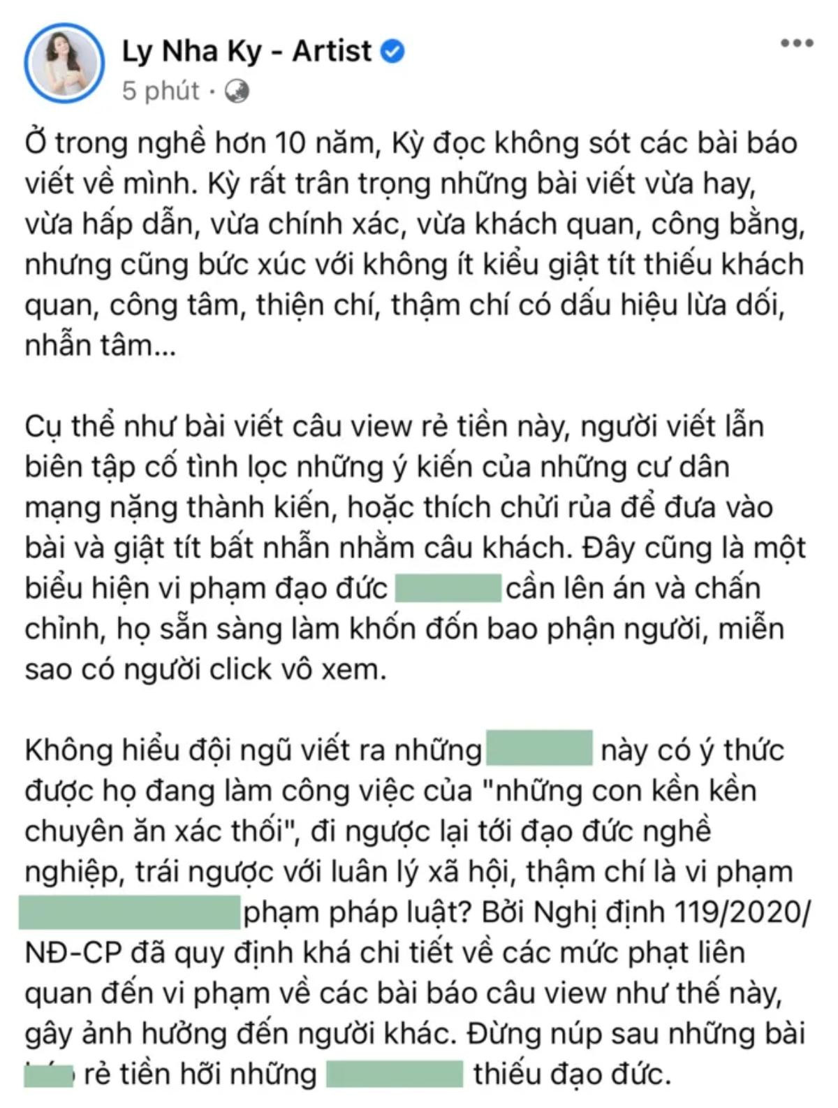 Hết bị vu oan chửi khán giả, Lý Nhã Kỳ bức xúc vì anti-fan trù ẻo: 'Lớn tuổi không sinh được con' Ảnh 4