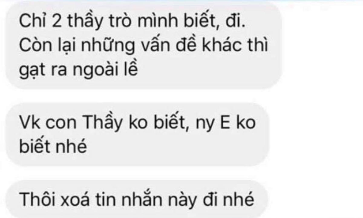 Thầy giáo đã có vợ con bị tố quấy rối nữ sinh, nhắn tin 'gạ' đi chơi riêng rồi liên tục nhắc xóa tin nhắn Ảnh 3