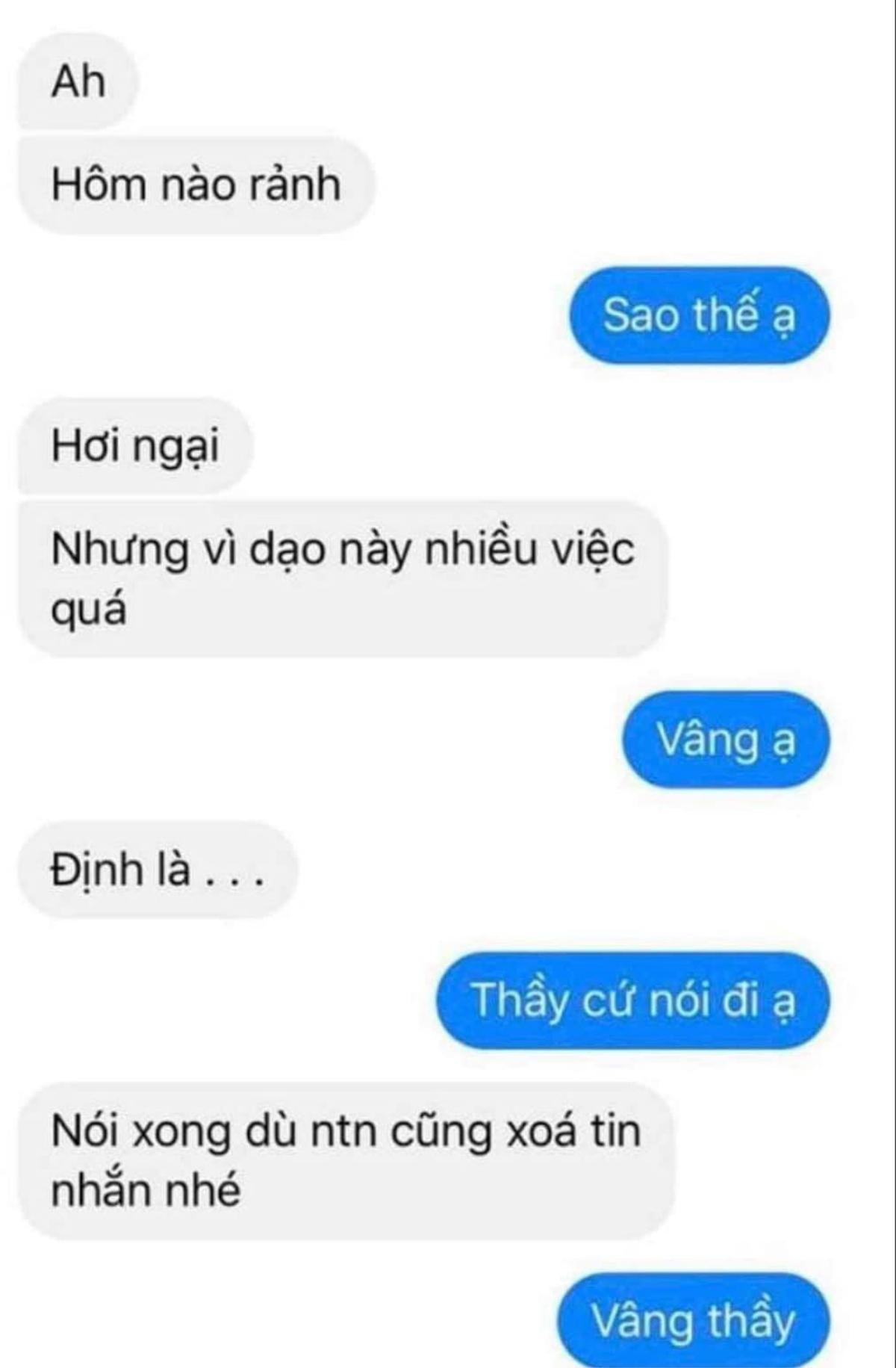 Thầy giáo đã có vợ con bị tố quấy rối nữ sinh, nhắn tin 'gạ' đi chơi riêng rồi liên tục nhắc xóa tin nhắn Ảnh 1