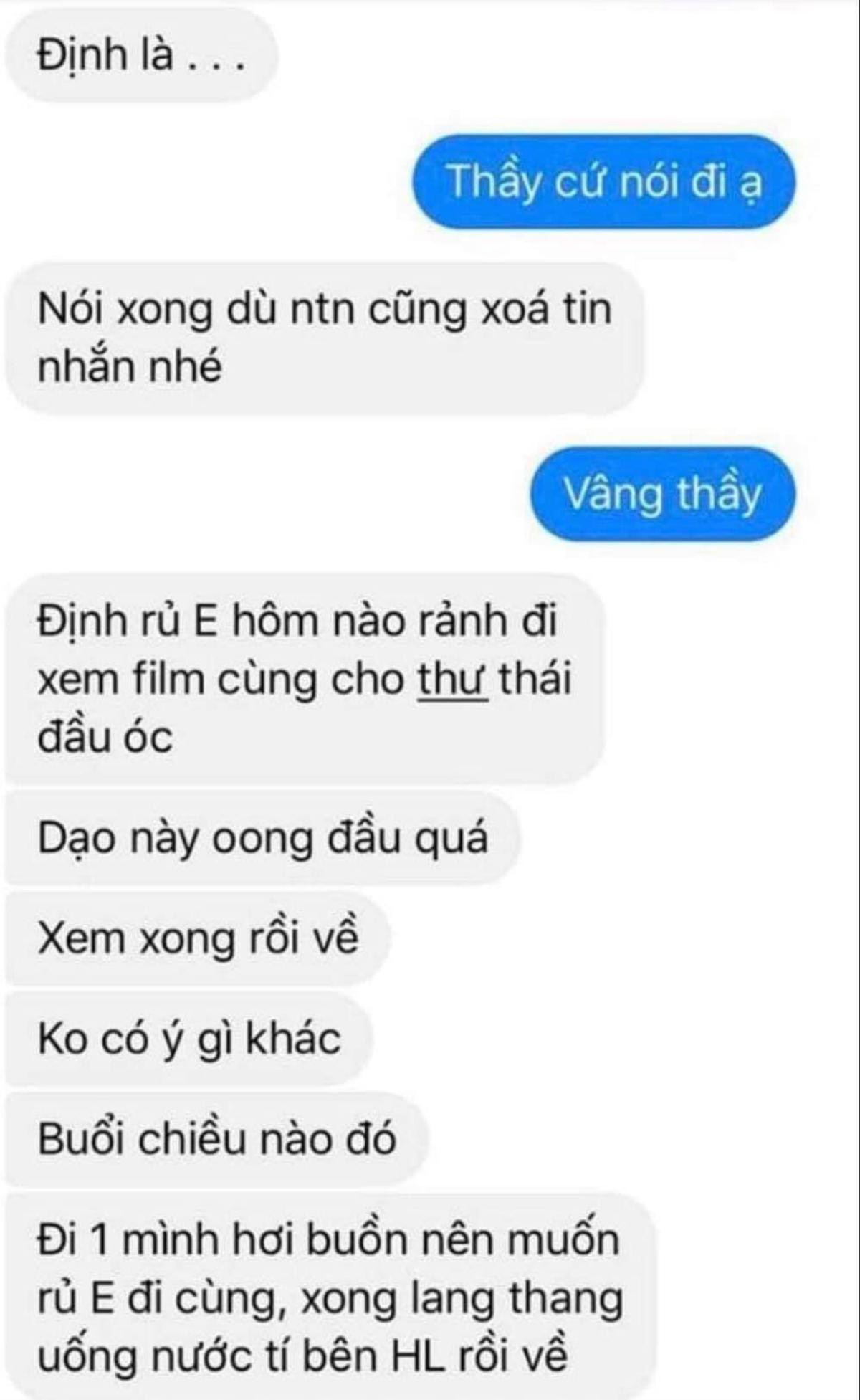 Thầy giáo đã có vợ con bị tố quấy rối nữ sinh, nhắn tin 'gạ' đi chơi riêng rồi liên tục nhắc xóa tin nhắn Ảnh 2