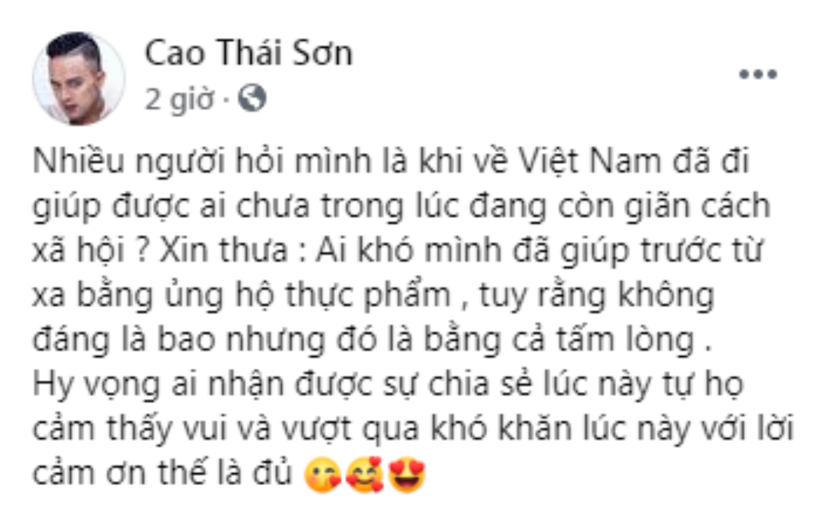 Cao Thái Sơn giải đáp thắc mắc về việc làm thiện nguyện trong mùa dịch Ảnh 2