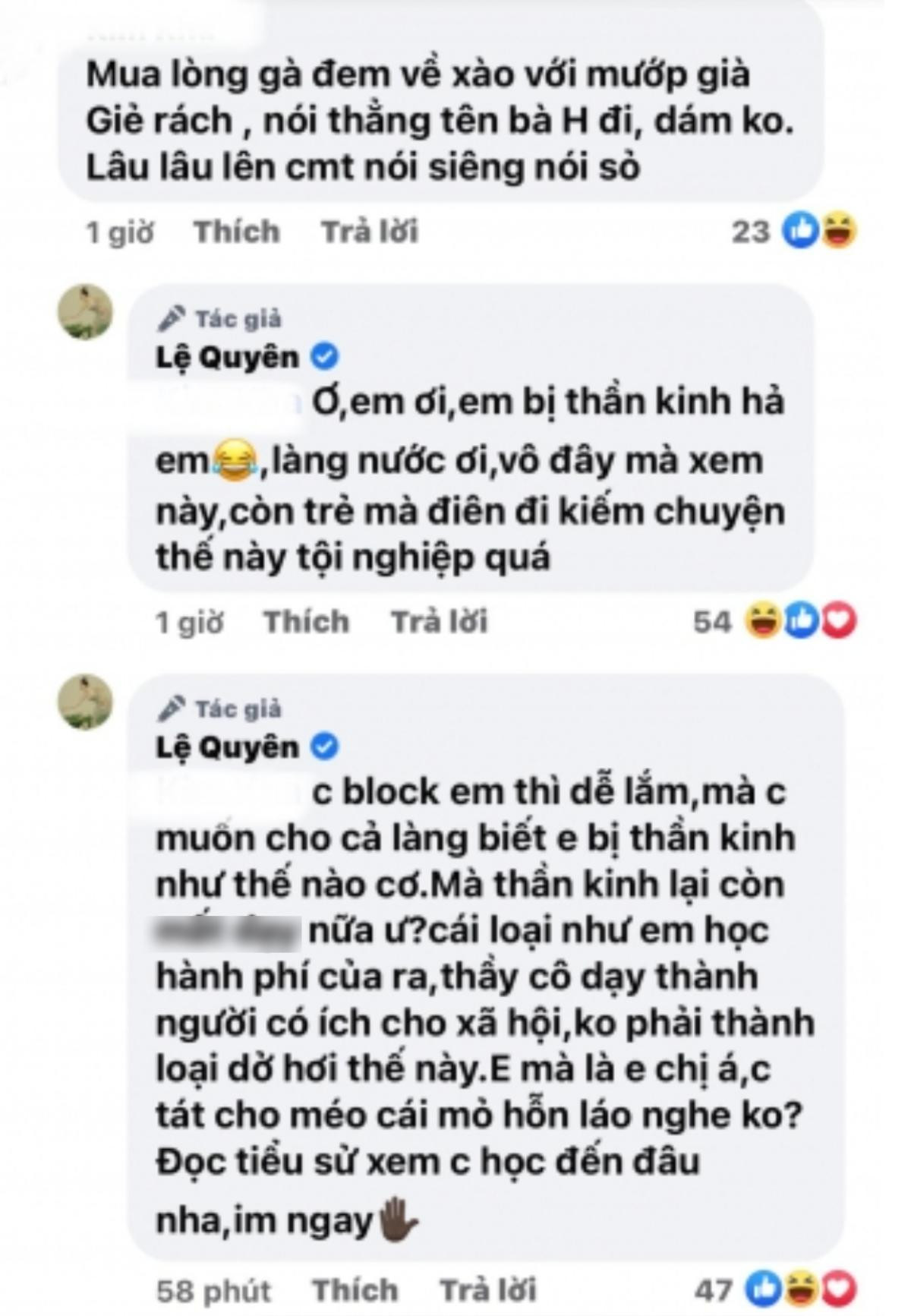 Lệ Quyên đòi 'tát méo mỏ' anti-fan vì cho rằng suốt ngày đăng bài cà khịa 'ai đó' Ảnh 3