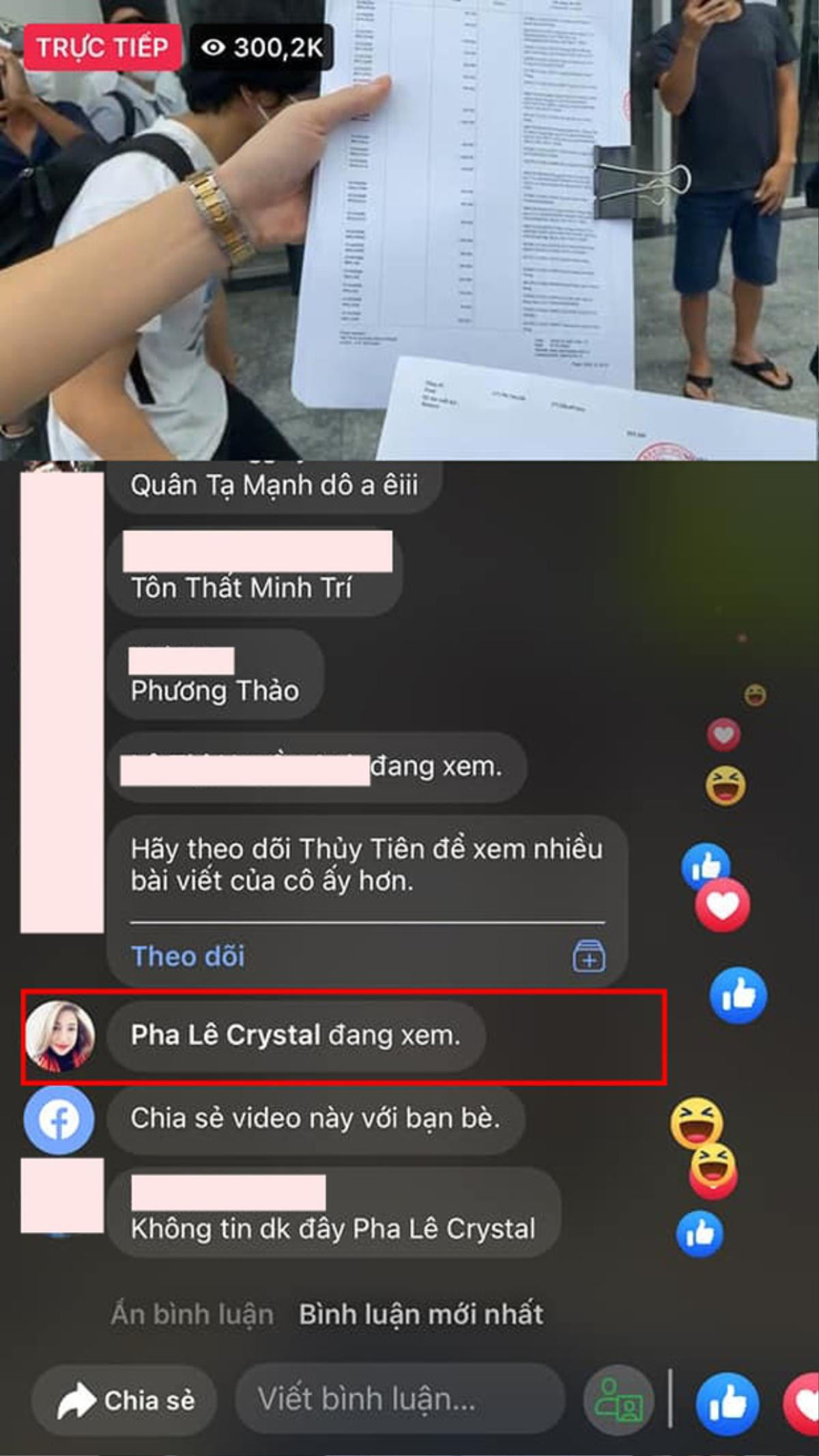 Pha Lê vào xem livestream sao kê của 'tình cũ' Công Vinh và có động thái bất ngờ Ảnh 1