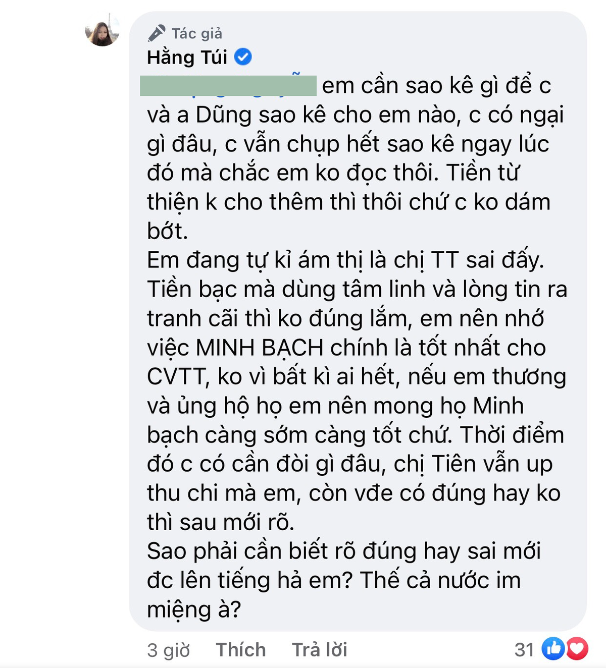 Một 'hotmom' nổi tiếng chuyển 80 triệu cho Thuỷ Tiên làm thiện nguyện, 'phán nhẹ' một câu gây tranh cãi Ảnh 4