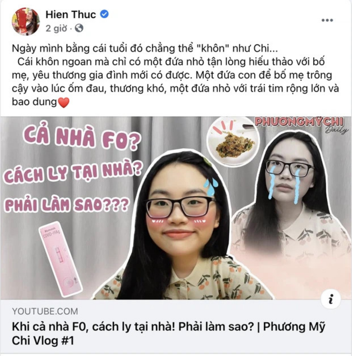 Phương Mỹ Chi có chia sẻ xúc động sau 1 tháng cô út ra đi vì Covid-19 Ảnh 3