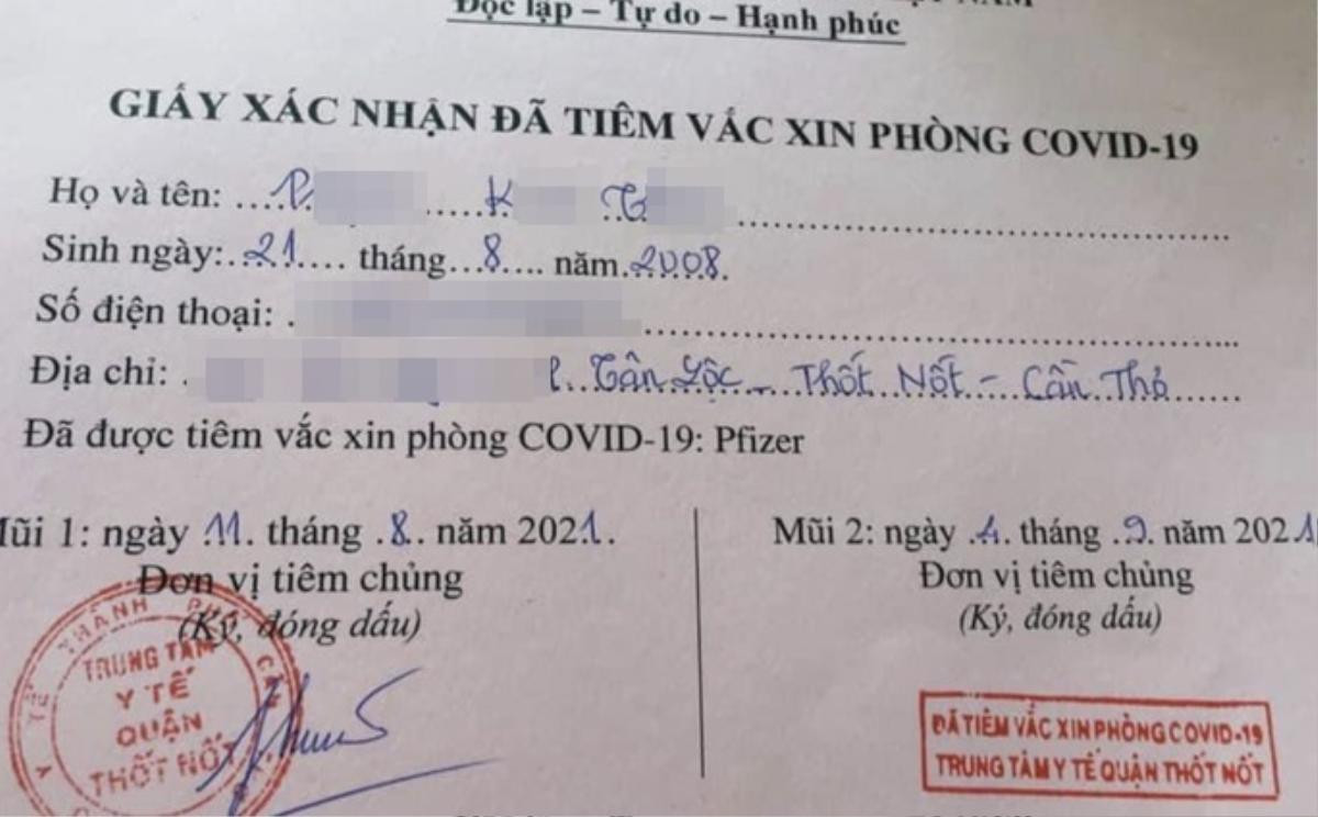 Vụ 57 trẻ dưới 18 tuổi ở Cần Thơ được tiêm vaccine Covid-19: Kỷ luật Giám đốc trung tâm y tế Ảnh 1