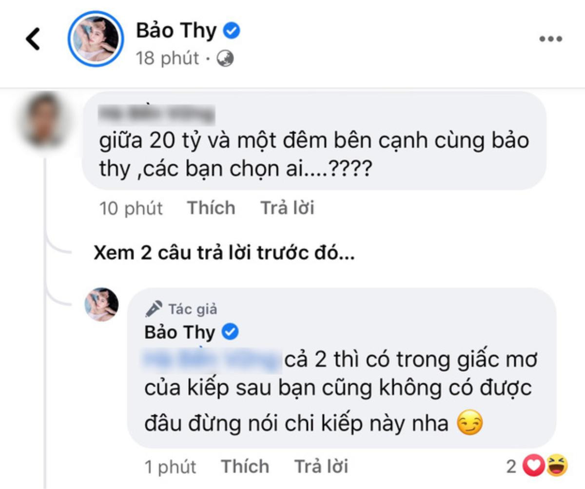 Lý Nhã Kỳ - Bảo Thy gay gắt 'vỗ mặt' anti-fan khi bị so sánh '1 đêm ở cùng' với 20 tỷ Ảnh 2