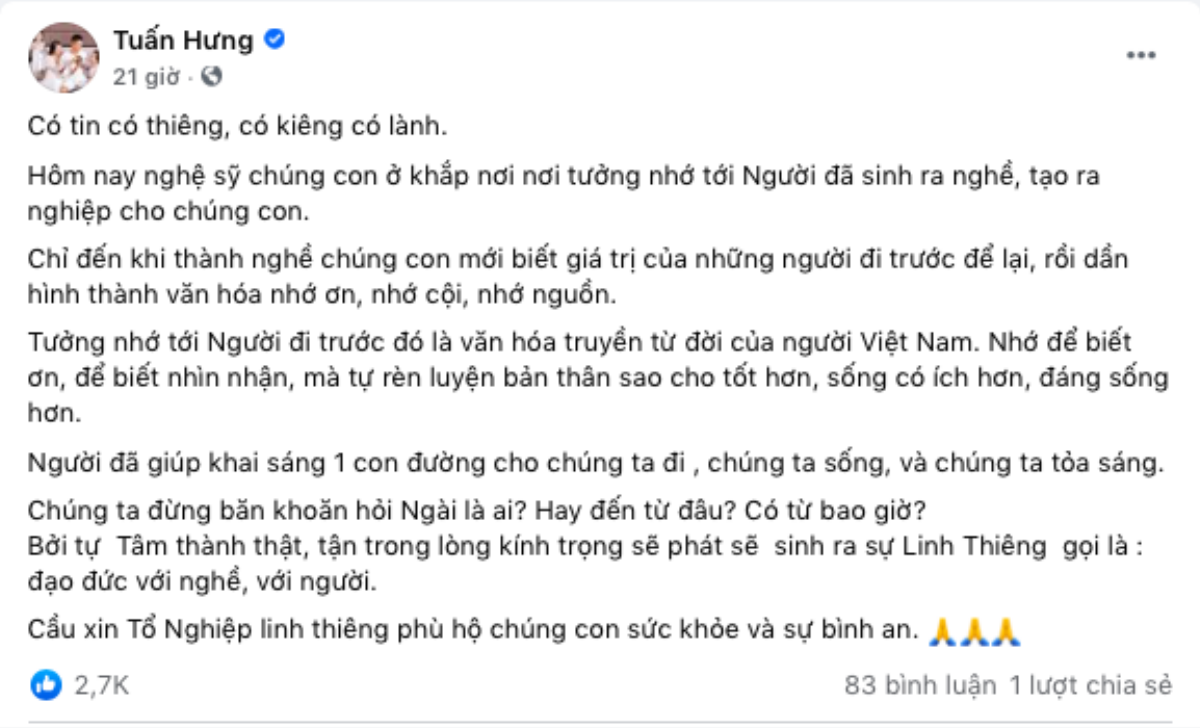 Bị anti-fan mỉa mai 'may không dính vào từ thiện', Tuấn Hưng đáp trả cực gắt Ảnh 2