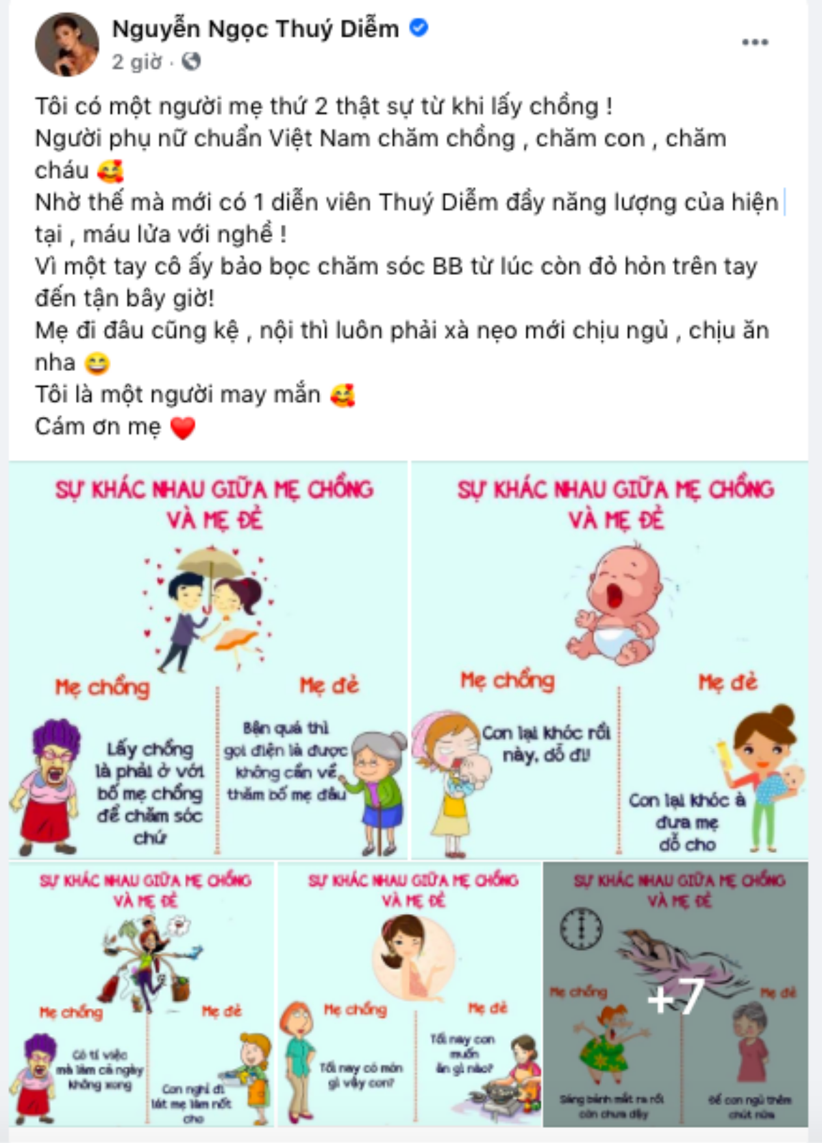 Diễn viên Thúy Diễm trải lòng về mẹ chồng, dân tình xuýt xoa: 'May mắn quá!' Ảnh 3