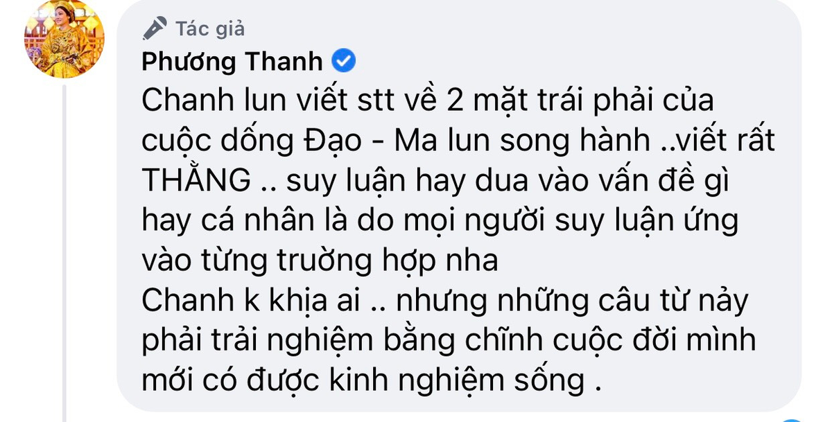 Phương Thanh lên tiếng sau bài đăng xin Tổ nghiệp 'chấn chỉnh nghệ sĩ' Ảnh 3