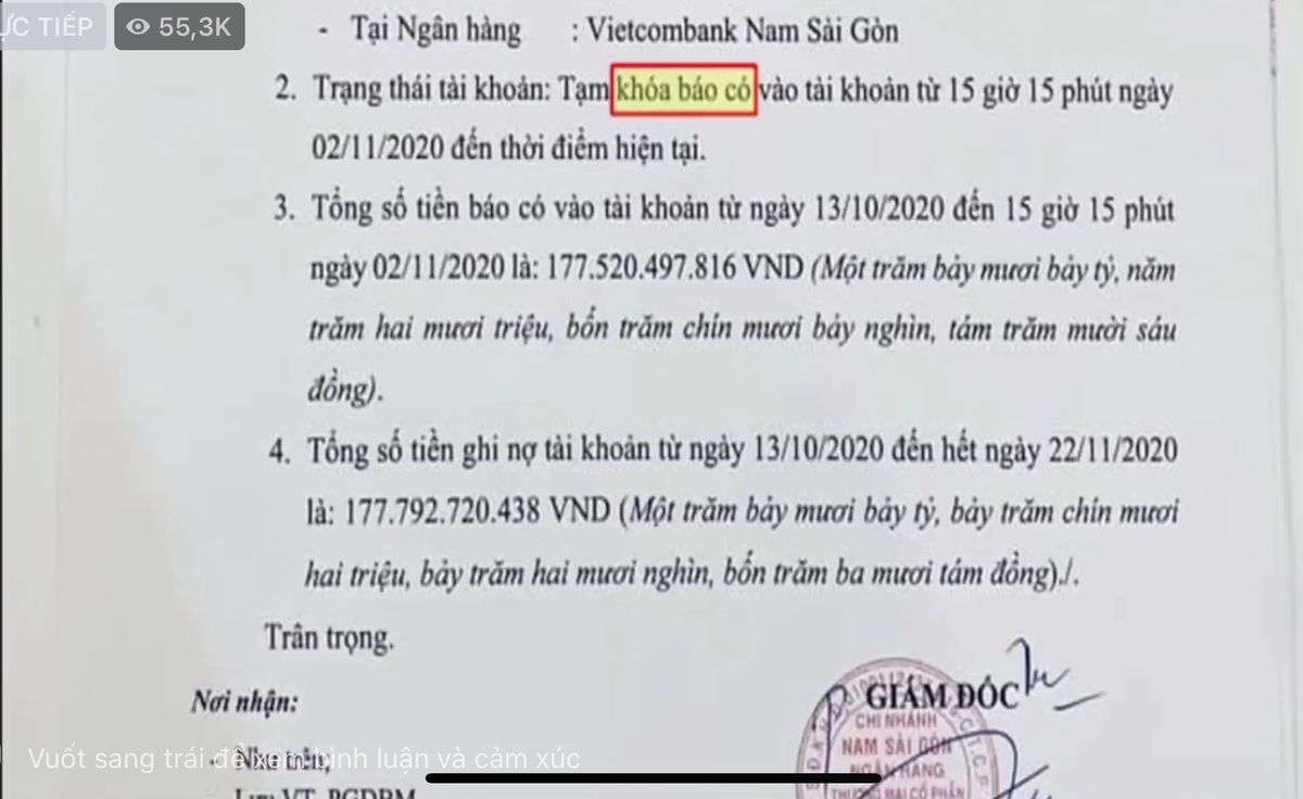 CEO Đại Nam vừa chính thức trở lại, nhắc đến thuật ngữ ngân hàng 'tạm khóa báo có' liên quan đến sao kê Ảnh 3