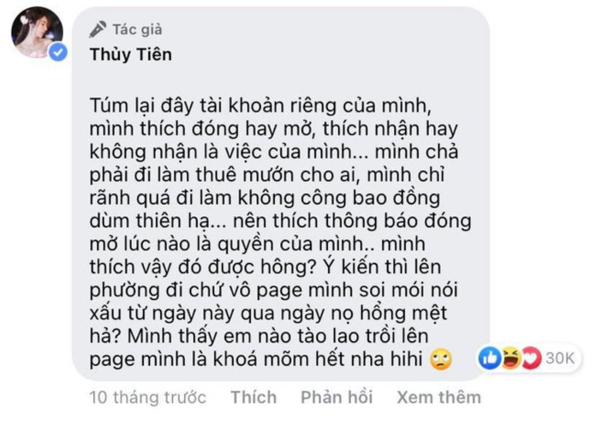 Thủy Tiên từng có phát ngôn gây tranh cãi về việc đóng - mở tài khoản ngân hàng Ảnh 2