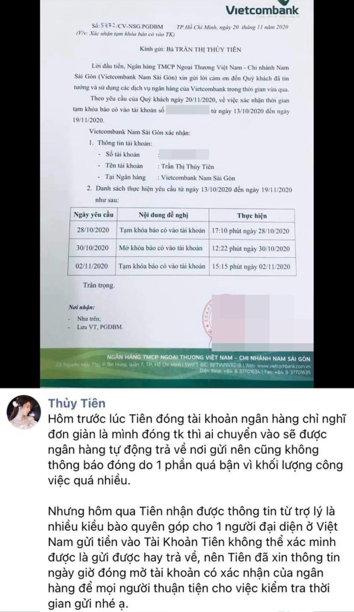 Thủy Tiên từng có phát ngôn gây tranh cãi về việc đóng - mở tài khoản ngân hàng Ảnh 1