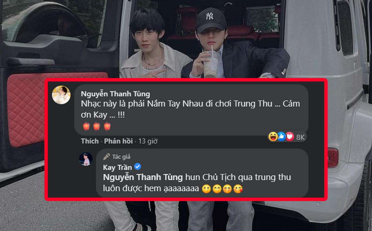 Fan ra đây mà xem Sơn Tùng và Kay Trần tương tác sặc mùi 'cẩu lương' ngày Trung Thu đây này Ảnh 4