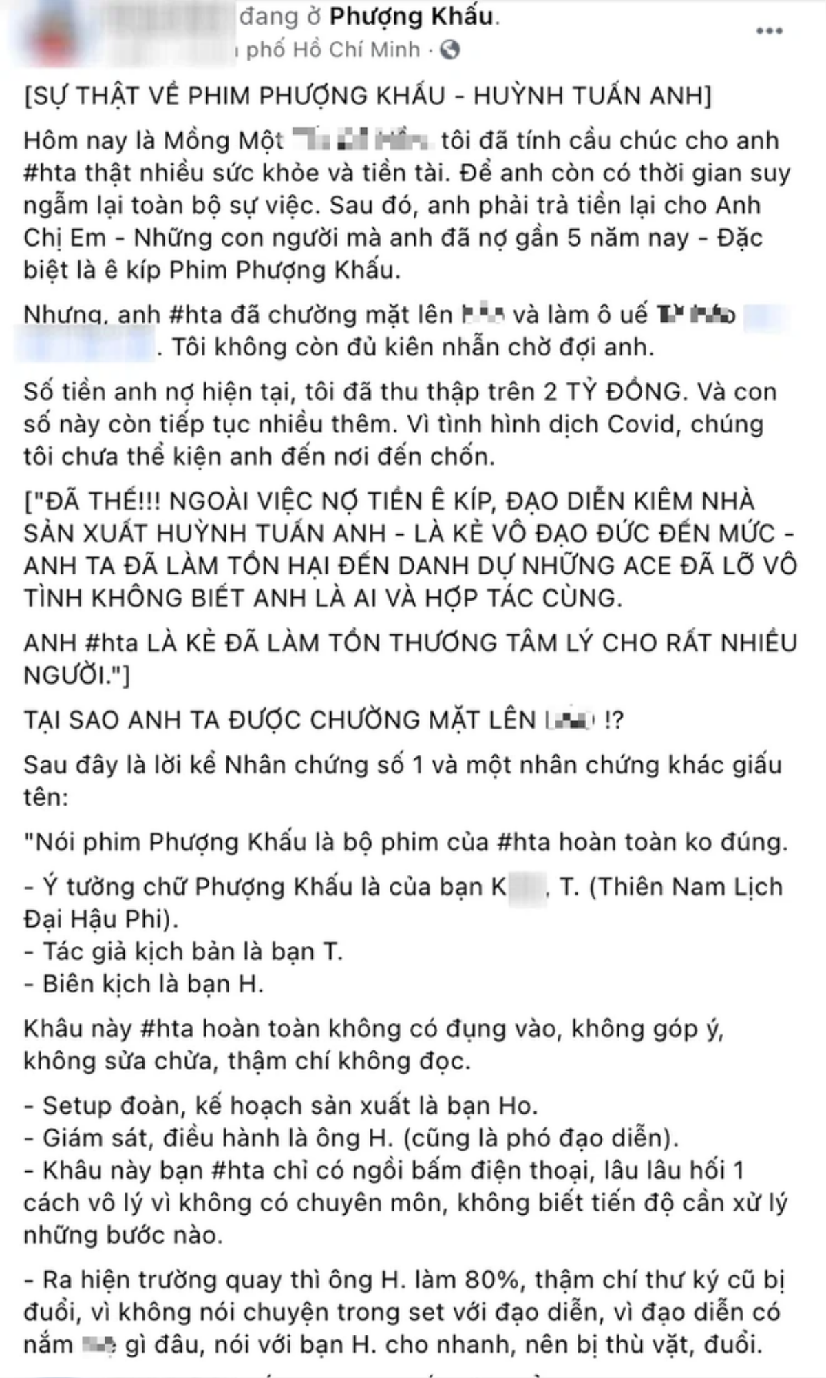 Đạo diễn Huỳnh Tuấn Anh tung đơn kiện thành viên ê-kíp Phượng Khấu vì vu khống, làm nhục Ảnh 5