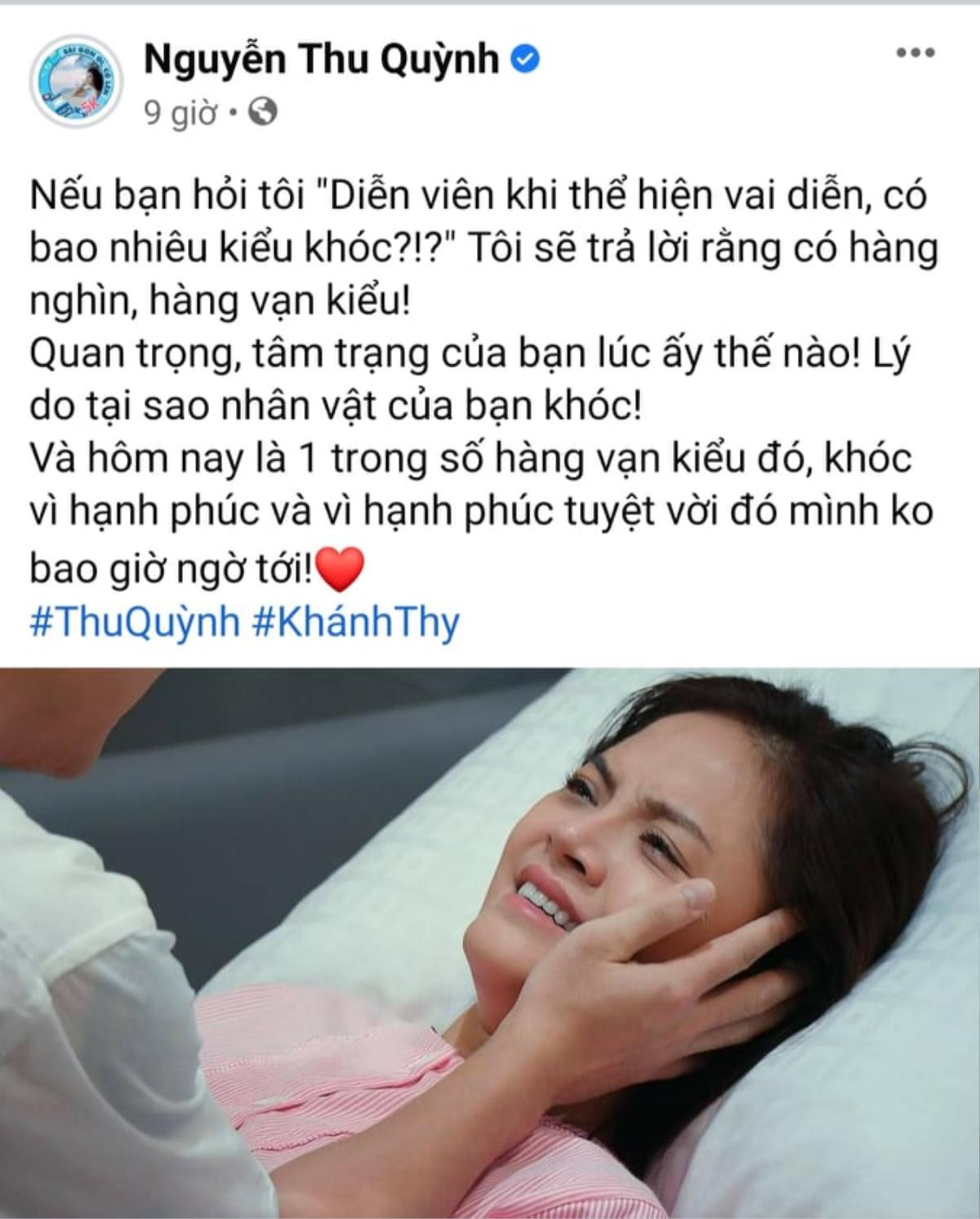 Thu Quỳnh chia sẻ về cảnh phim đẫm nước mắt trong 'Hương vị tình thân': 'Quay xong còn khóc một lúc nữa' Ảnh 8