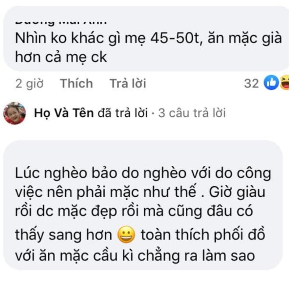 Phương Oanh 'Hương vị tình thân' đáp trả thẳng tưng khi bị chê mặc xấu, già hơn mẹ chồng Ảnh 4