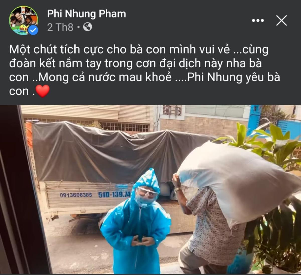 Loạt hình ảnh tích cực của Phi Nhung trước khi mất: Xông pha làm từ thiện, cổ vũ mọi người chống Covid-19 Ảnh 7