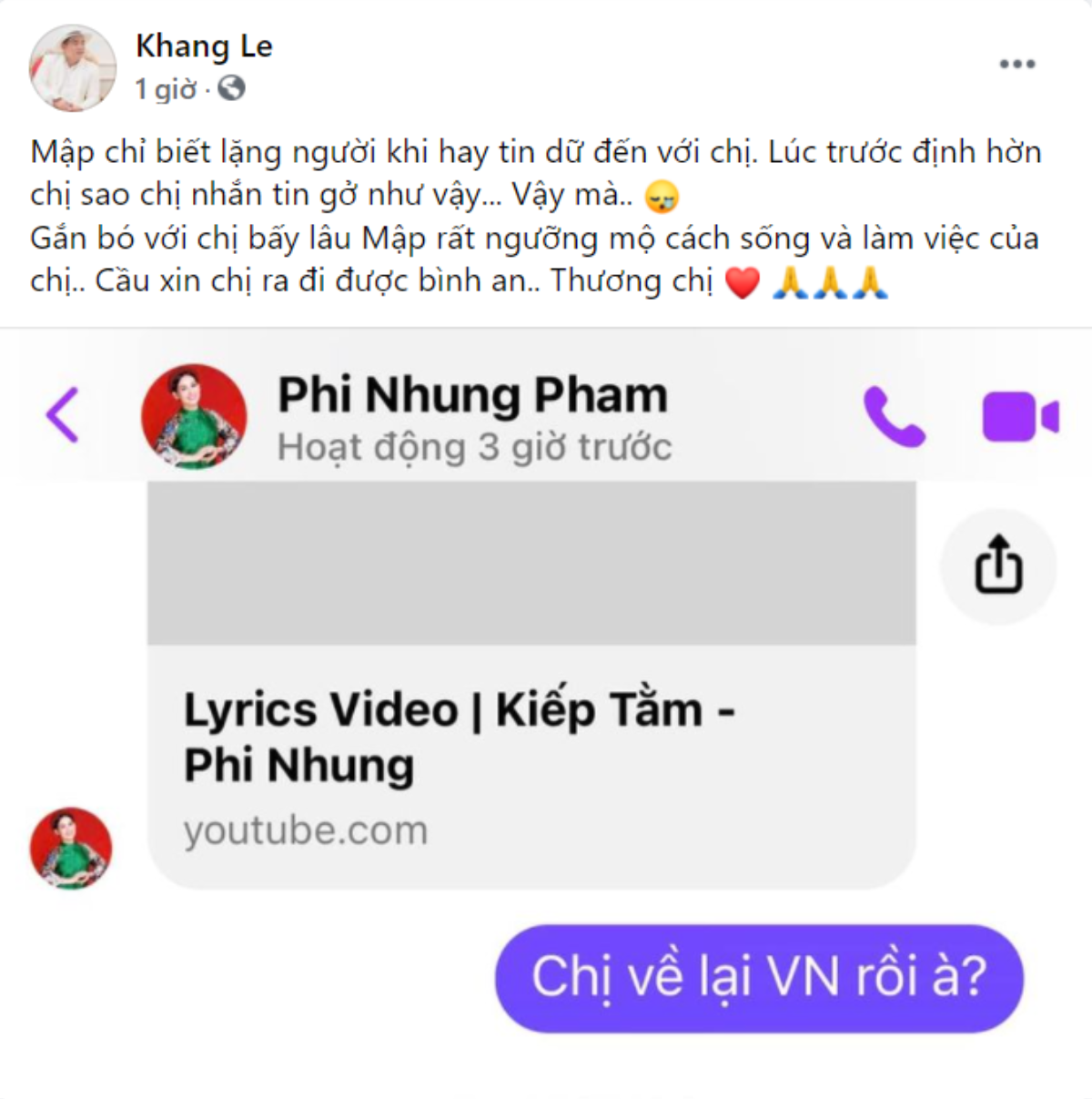 Trước lúc mất, Phi Nhung bỗng dưng nói về điềm gở với đàn em: 'Lên bàn thờ nữa là xong' Ảnh 2