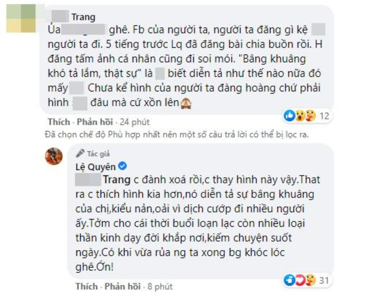 Đăng chia sẻ về sự ra đi của ca sĩ Phi Nhung, Lệ Quyên bị chỉ trích và màn 'đáp trả' cực gắt Ảnh 7